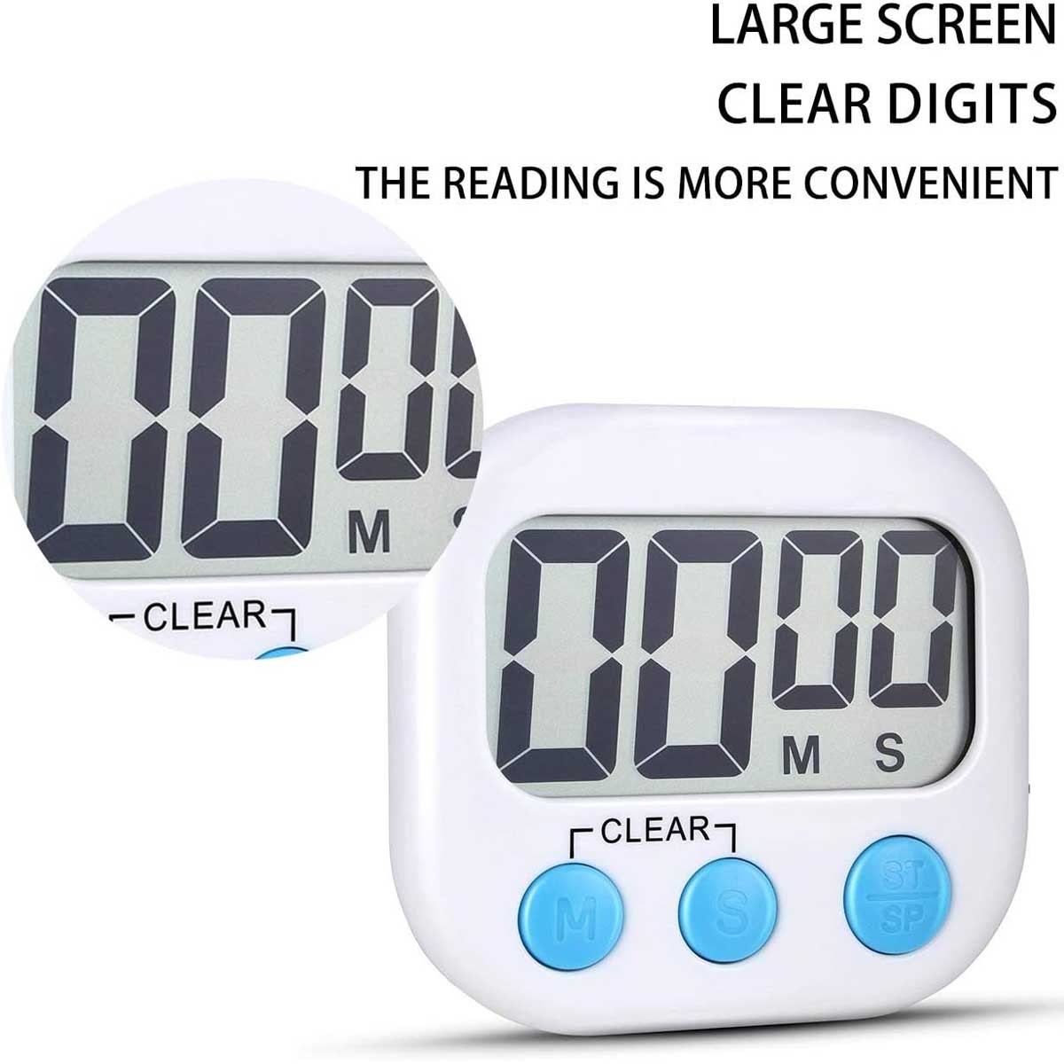 2-pack digital kitchen timers, countdown, stopwatch,classroom timer for teachers