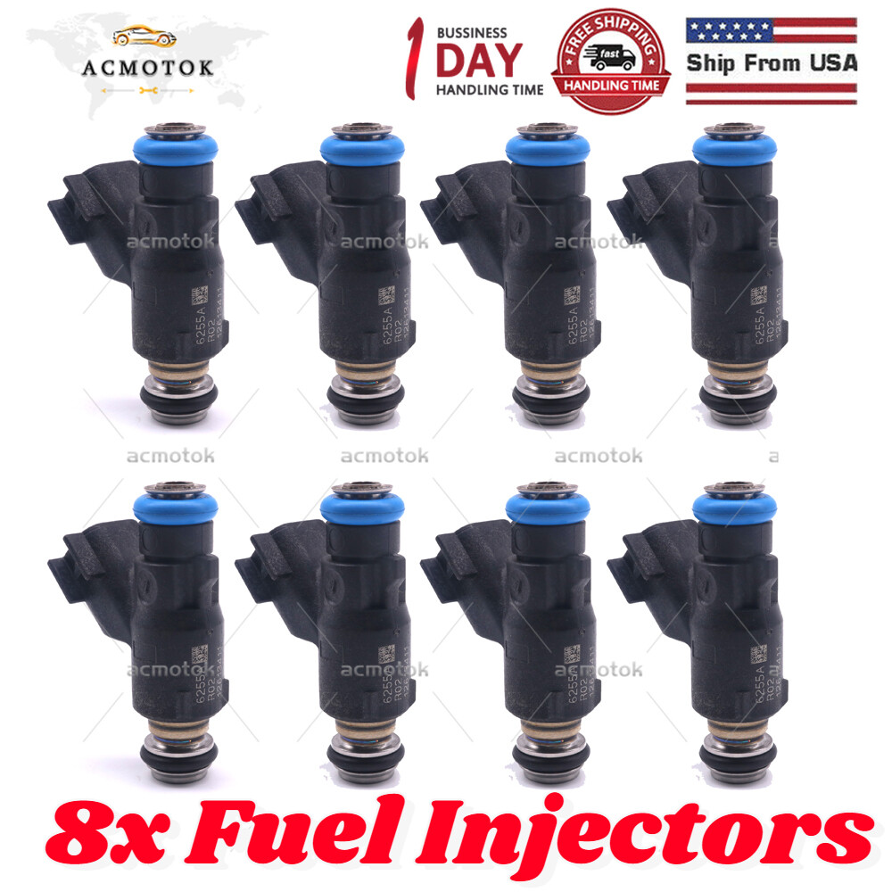8PCS Fuel Injectors For 2010-2017 GM Chevrolet GMC 4.8L & 5.3L 12613411