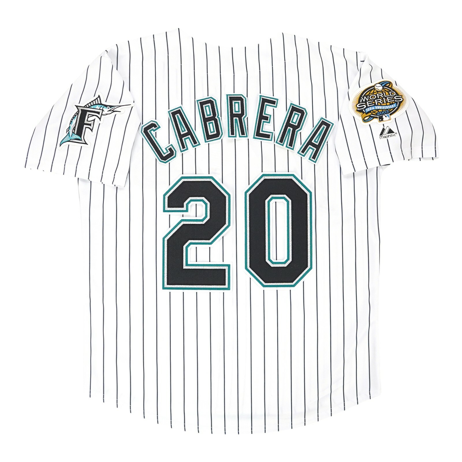 Miguel Cabrera 2003 Florida Marlins World Series Men's Home White Jersey (S-3XL)