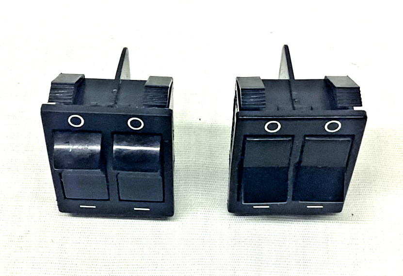 (2) Dual Panel Mount Toggle Switch Snap-In