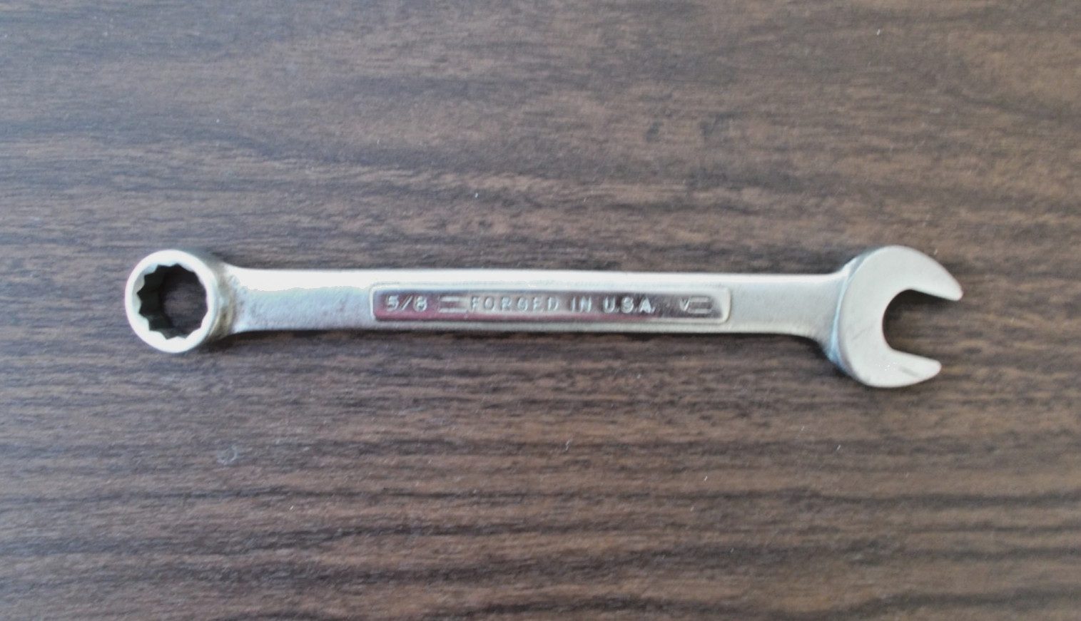 Craftsman SAE 5/8" Combo Box End Open End Wrench 8" Long Made USA  "V"