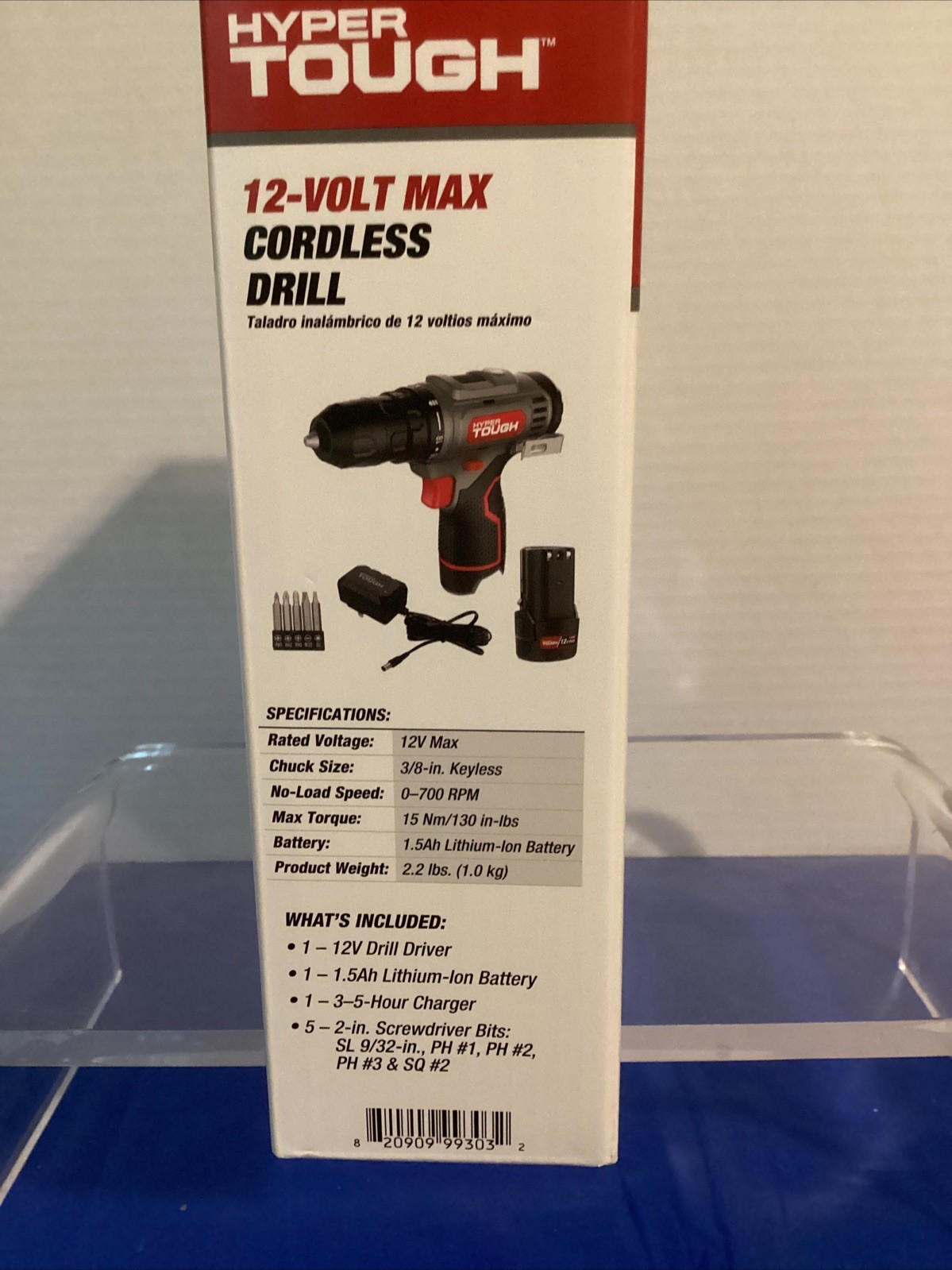 Hyper Tough 12Volt Cordless Drill 3/8 inch Keyless Chuck New