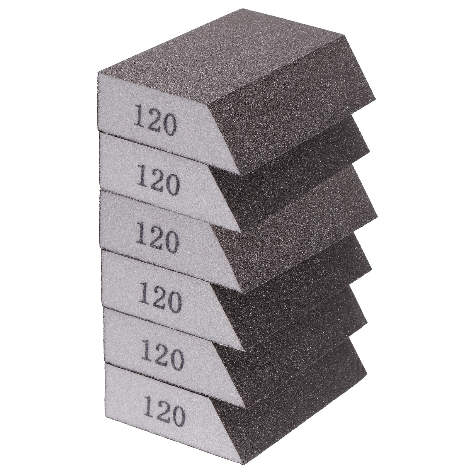 6pcs Sanding Sponge Blocks 120# (400-500 Grit) Sanding Block, 4"x2.8"x1"
