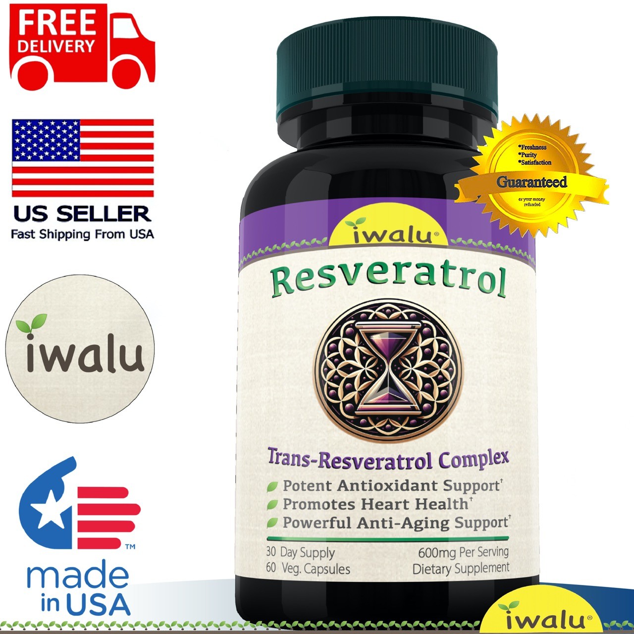 Resveratrol | Best Cortisol Reducer Supplements, IWALU (Official) *FREE SHIPPING