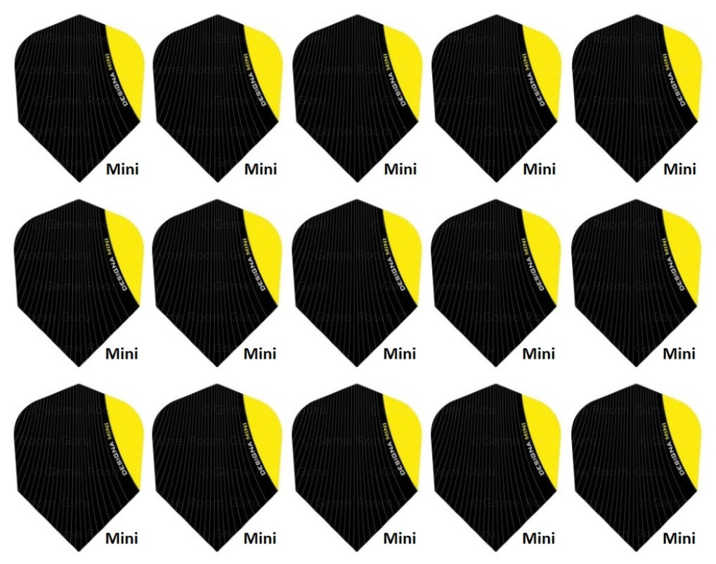 5 Sets DSX 100 Micron Mini Standard Dart Flights - Ships w/ Tracking - Yellow