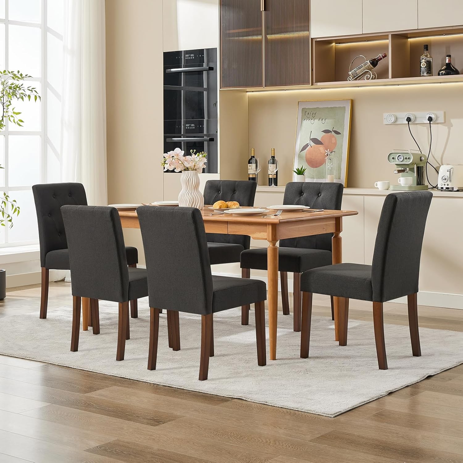 Modern Velvet Dining Chairs Set of 6/4/2 Kitchen Living Room Chair Wooden Legs