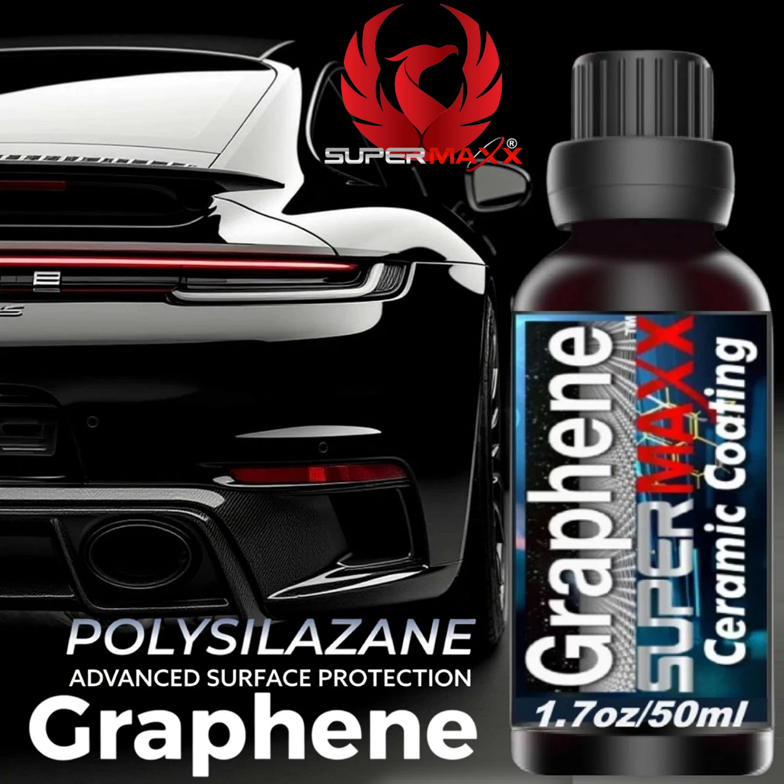 XTREME NANO CERAMIC CAR COATING 10 YR GRAPHENE 10H POLYSILAZANE  -50ml/1.7oz KIT