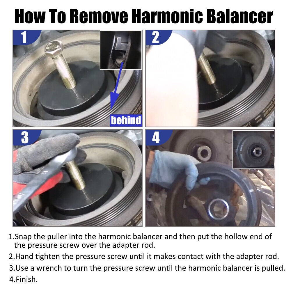 25264 Harmonic Balancer Puller Crank Pulley Puller Quickly Remove Tool For GM