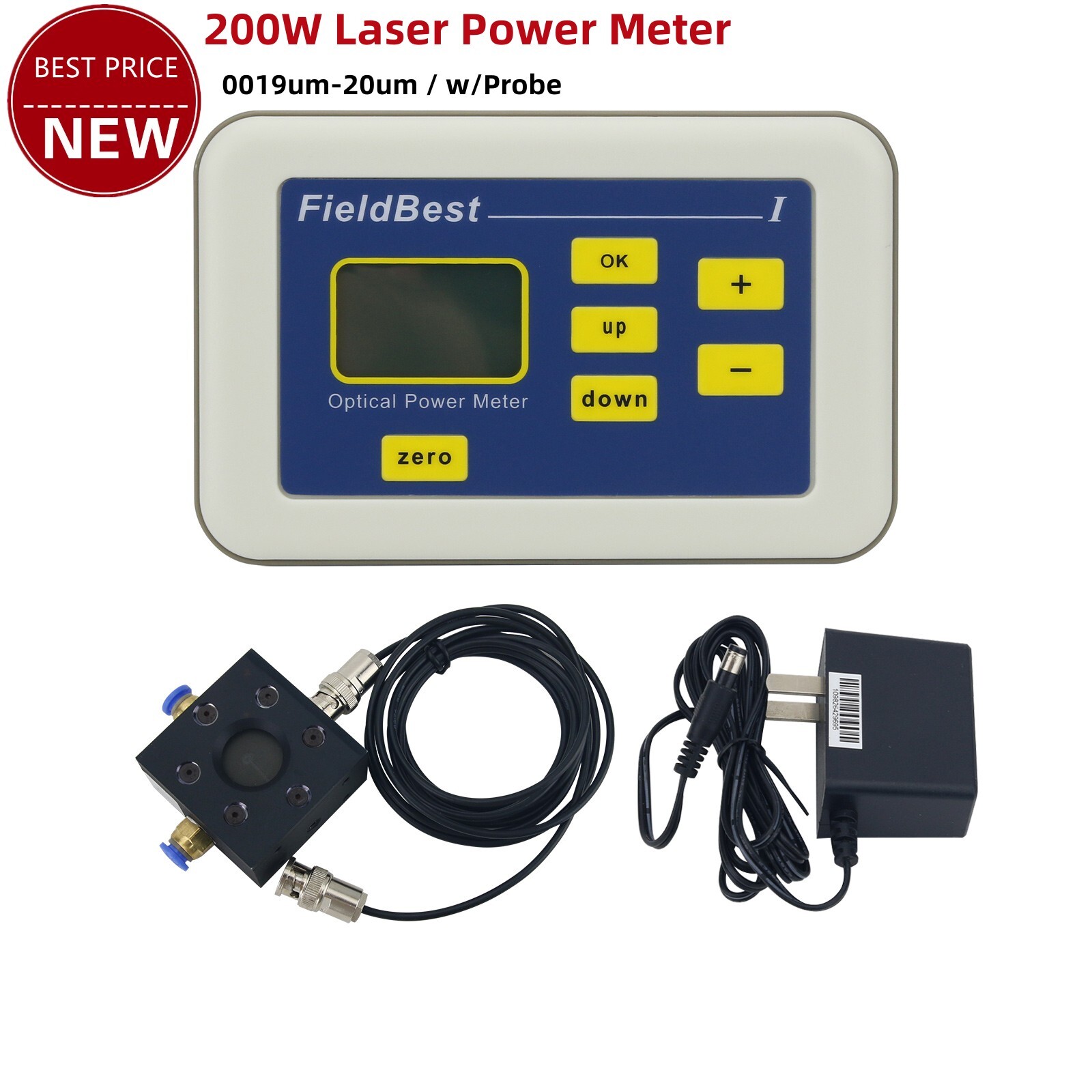 200W Laser Power Meter 0019um-20um Optical Power Meter USB 9V-12V + Probe tp1