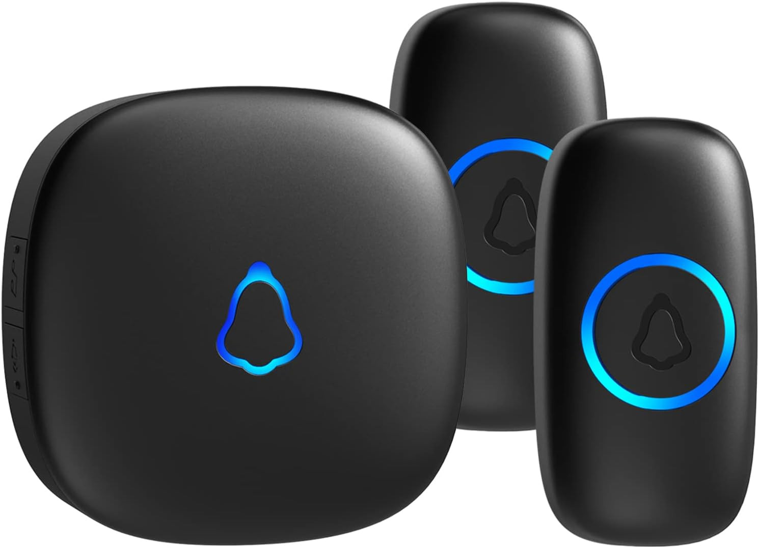 Wireless Doorbell 2 Buttons 1000ft Range 110dB Mute Waterproof Mini Door Bell