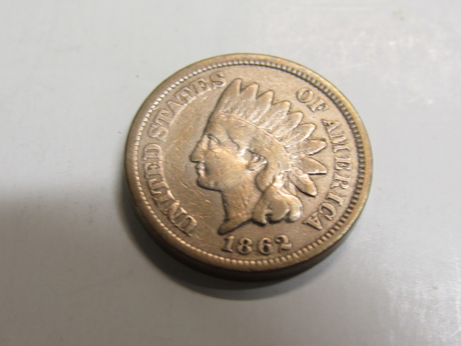 UNITED STATES 1862 INDIAN HEAD CENT VERY FINE  TO XF OR BETTER CONDITION *