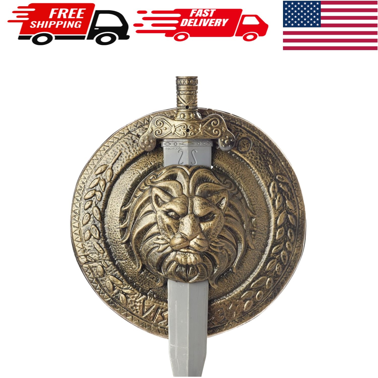 Team-Building Gladiator Combat Shield and Sword for Adults - Lightweight Fun