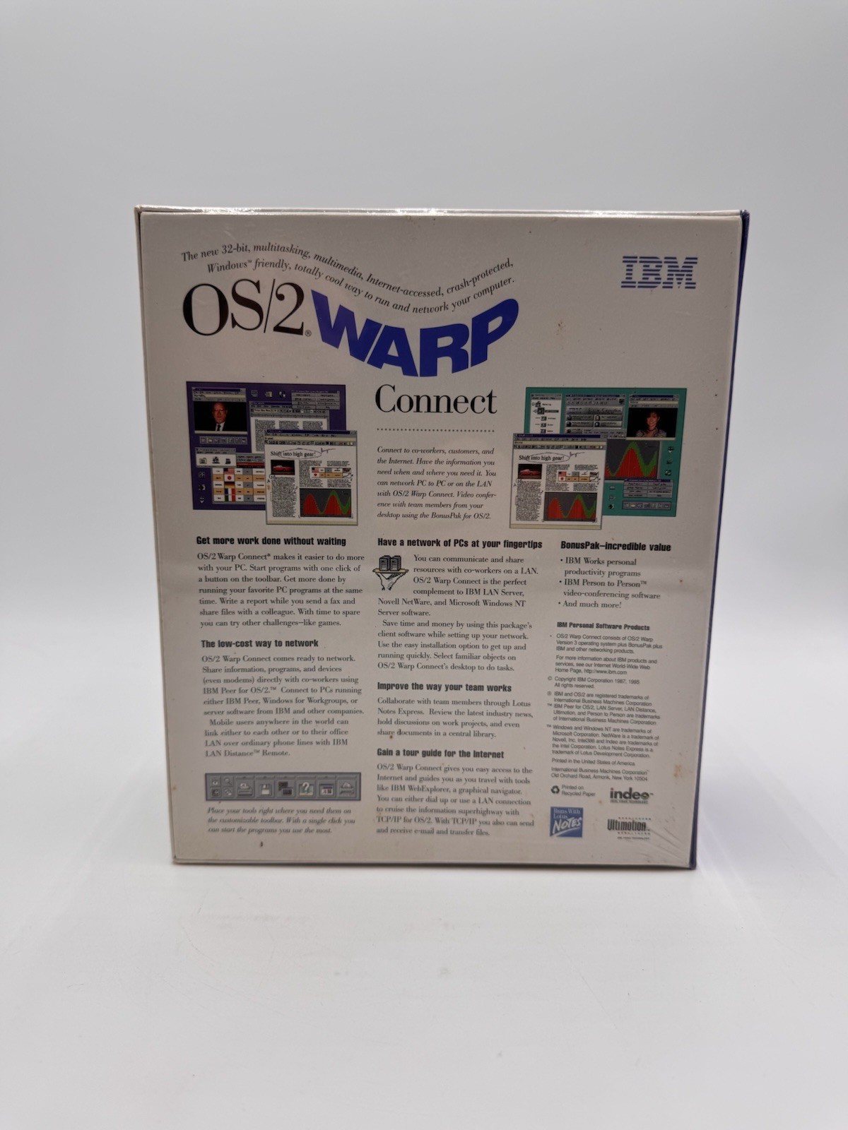 IBM OS/2 Warp Connect Version 3 CD-Rom Vintage Computer Software