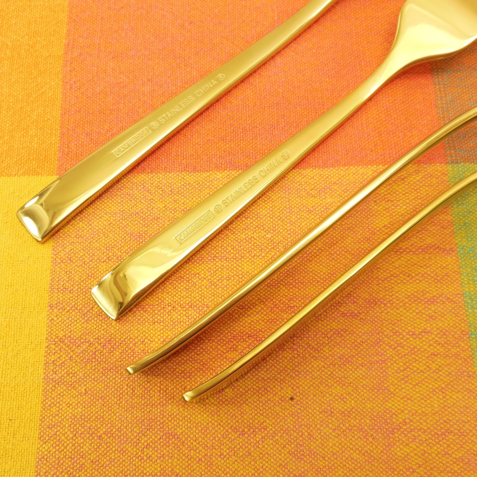 Cambridge Silversmiths Beacon Gold Shiny Forks Spoons