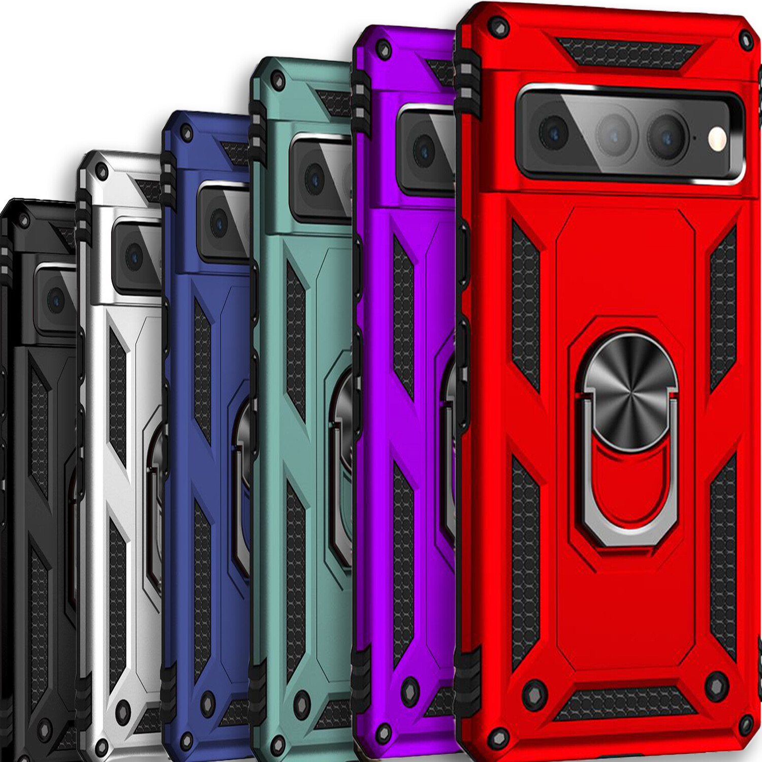 For Google Pixel 7 Pro/7a/6 Case Phone Cover Shockproof + Tempered Glass Screen