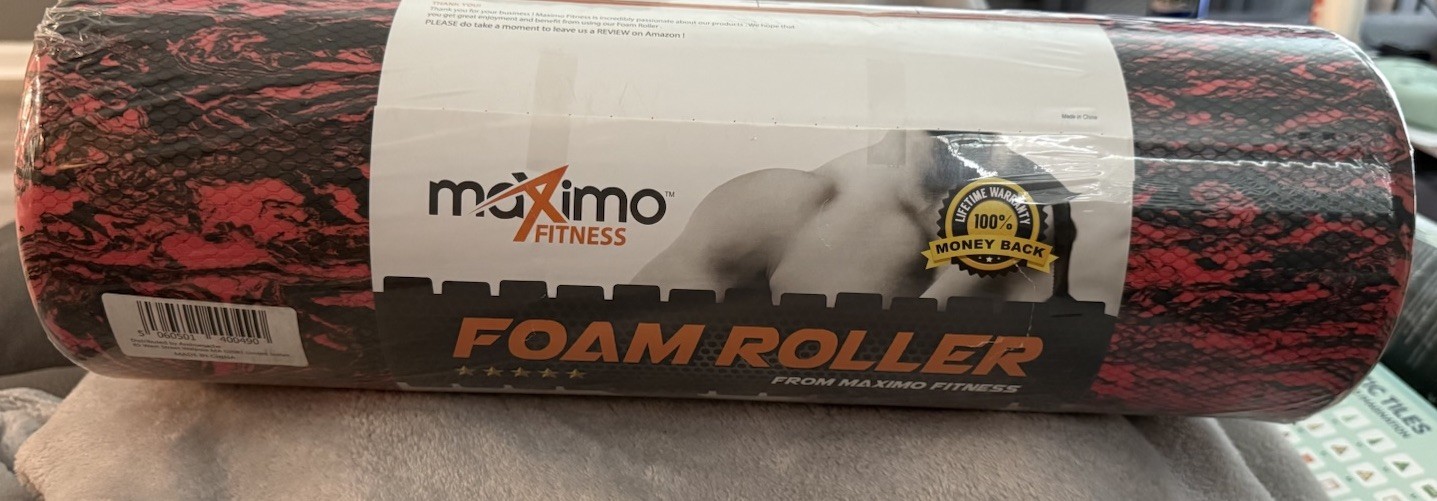 Maximo Fitness Foam Roller 18x6 Tie-dye Pink/Red