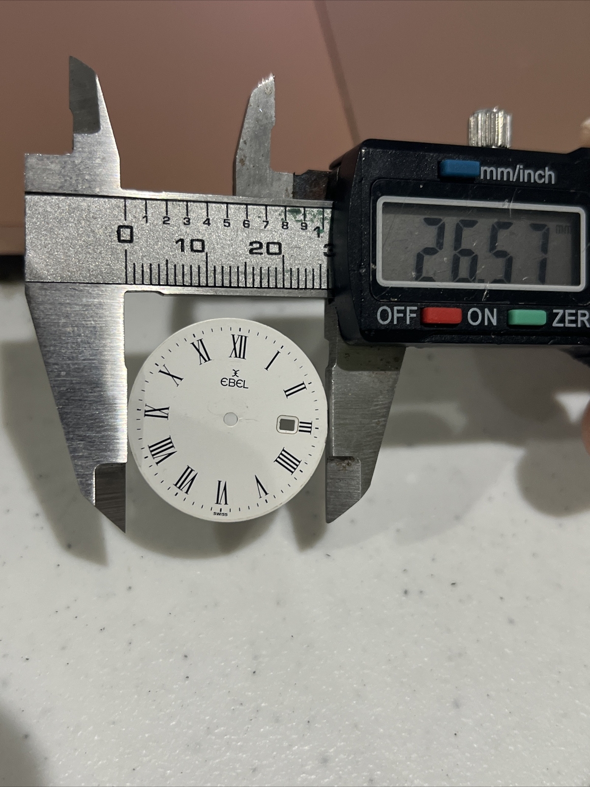 Ebel Watch Dial White 26.5mm Authentic Original NO FEET
