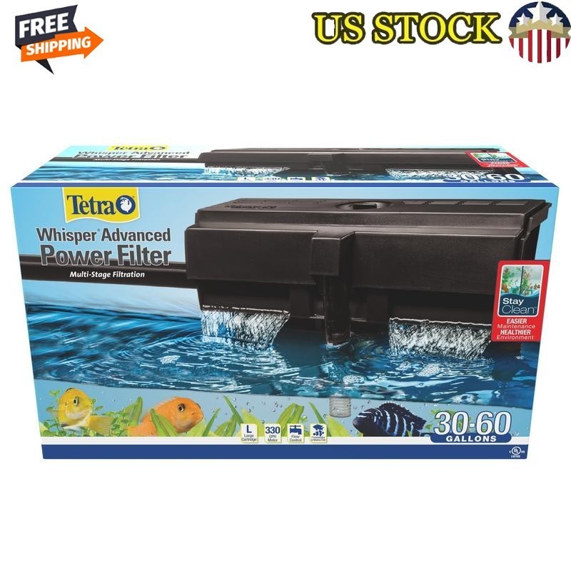 Whisper Power Filter 30-60 Gallon Quiet 3-Stage Filtration Aquarium Clean Water