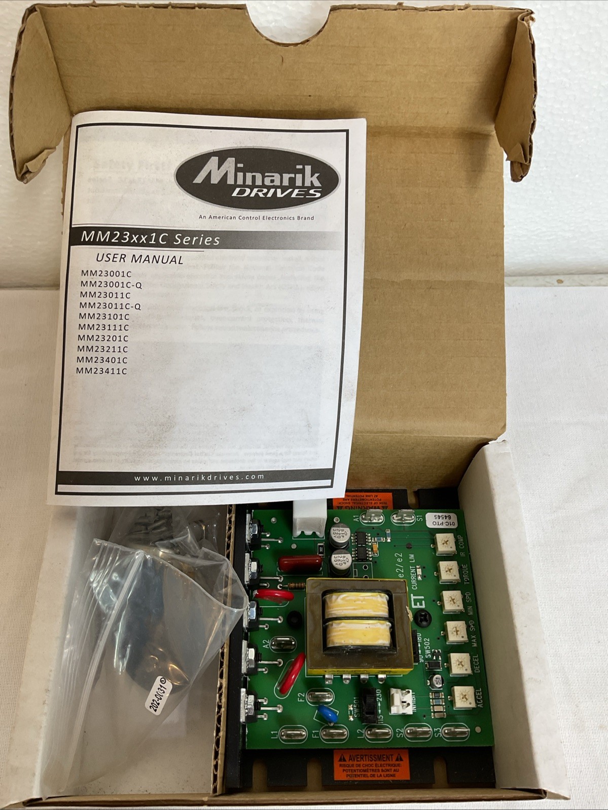 Minarik MM23001C DC Motor Speed Controller Original New