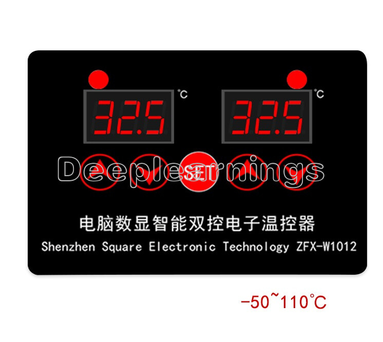 DC 12V Dual Digital Thermostat Temperature Controller Sensor Module NTC 10K NEW