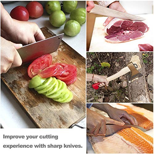 Whetstone Knife Sharpening Stone Set, 2-Sided Premium Wet Stone Sharpener