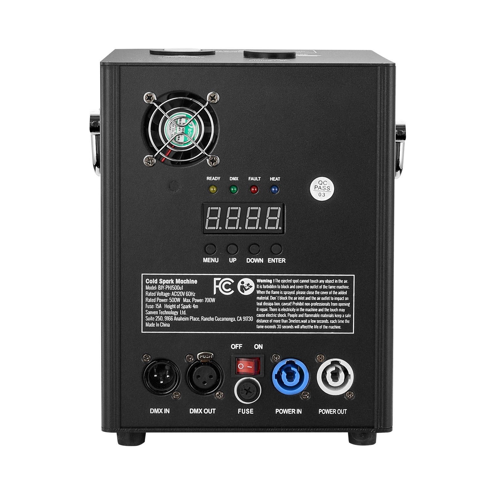 500W DMX Fireworks Controller, 6.6-13ft Adjustable Height, LED Screen