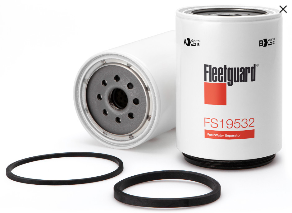 Genuine Fleetguard FS19532 Fuel Water Separator Set of Six FS-19532