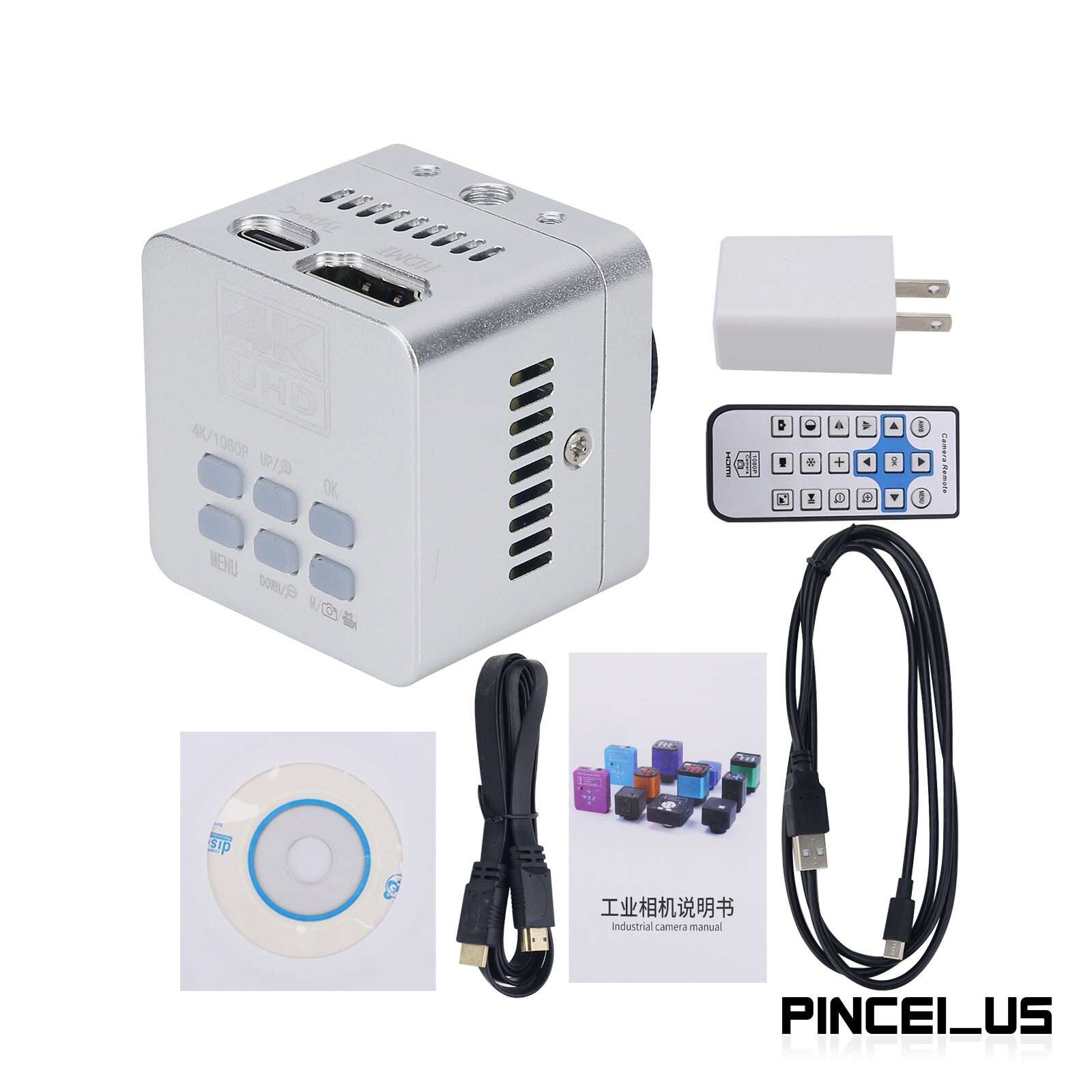 HY-6210 Silvery 4K UHD Microscope Camera Electronic Eyepiece Industrial Camera