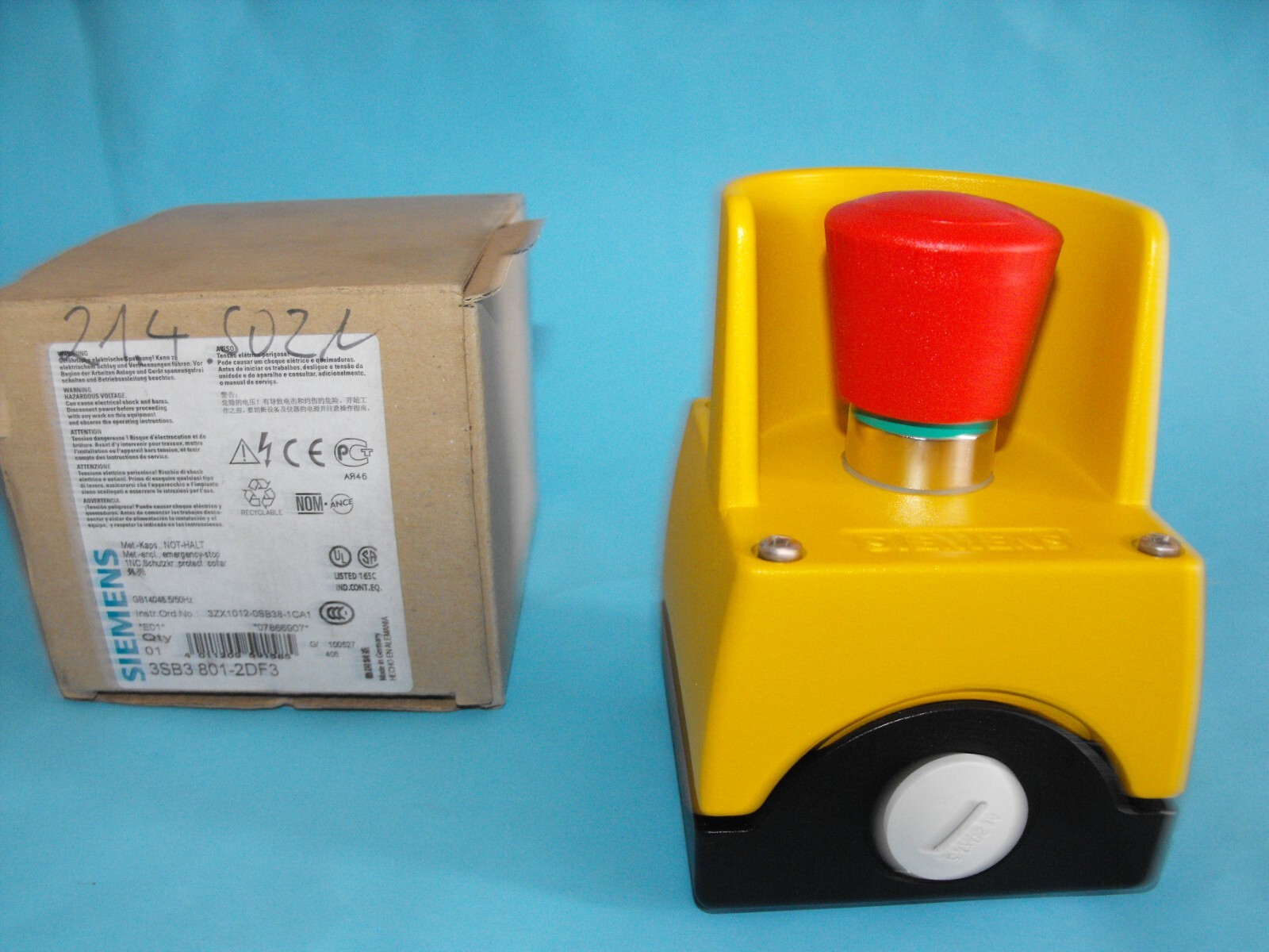 SIEMENS 3SB3801-0DF3.Emergency Stop Button Switch.07866907.NEW