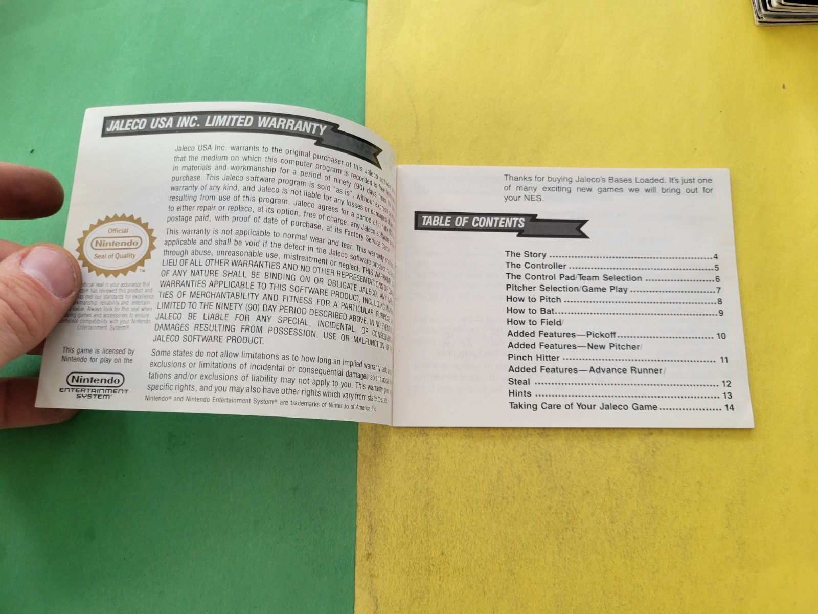 bases loaded nes manual