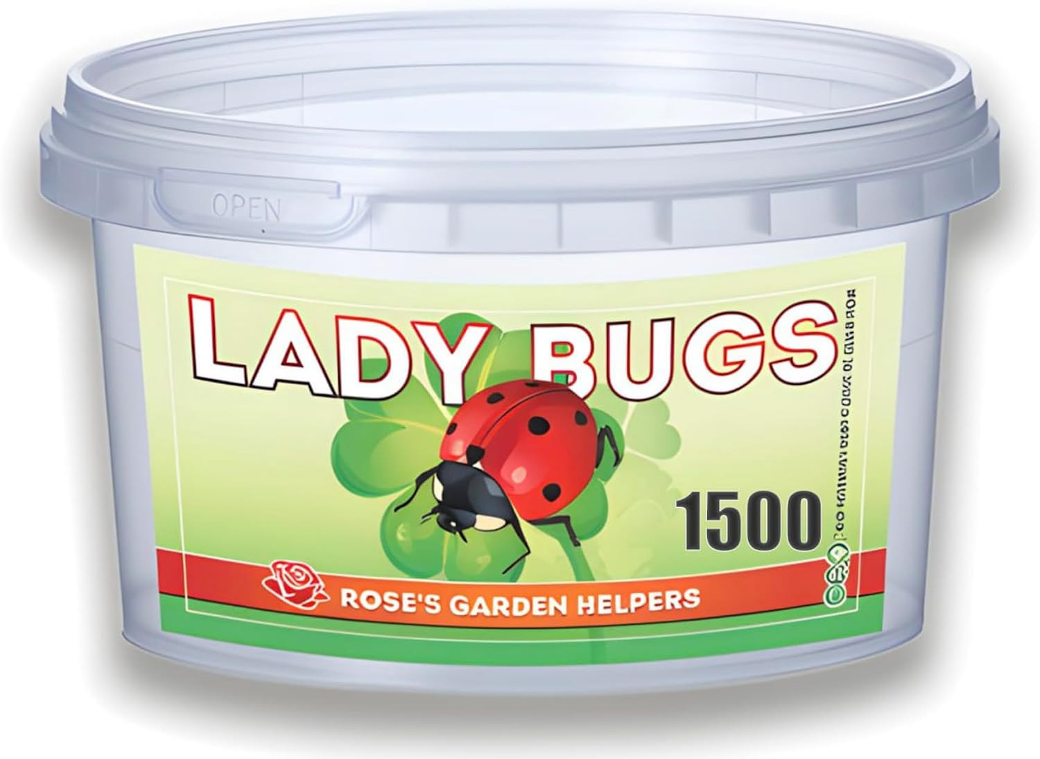 1500 Live Ladybugs - Hippodamia Convergens - Guaranteed Live Deliver - Plastic C