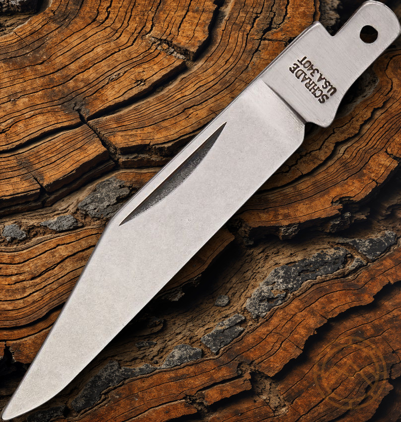 Schrade Replacement Folding Knife Blade UNSHARPENED Stainless Steel Clip Point