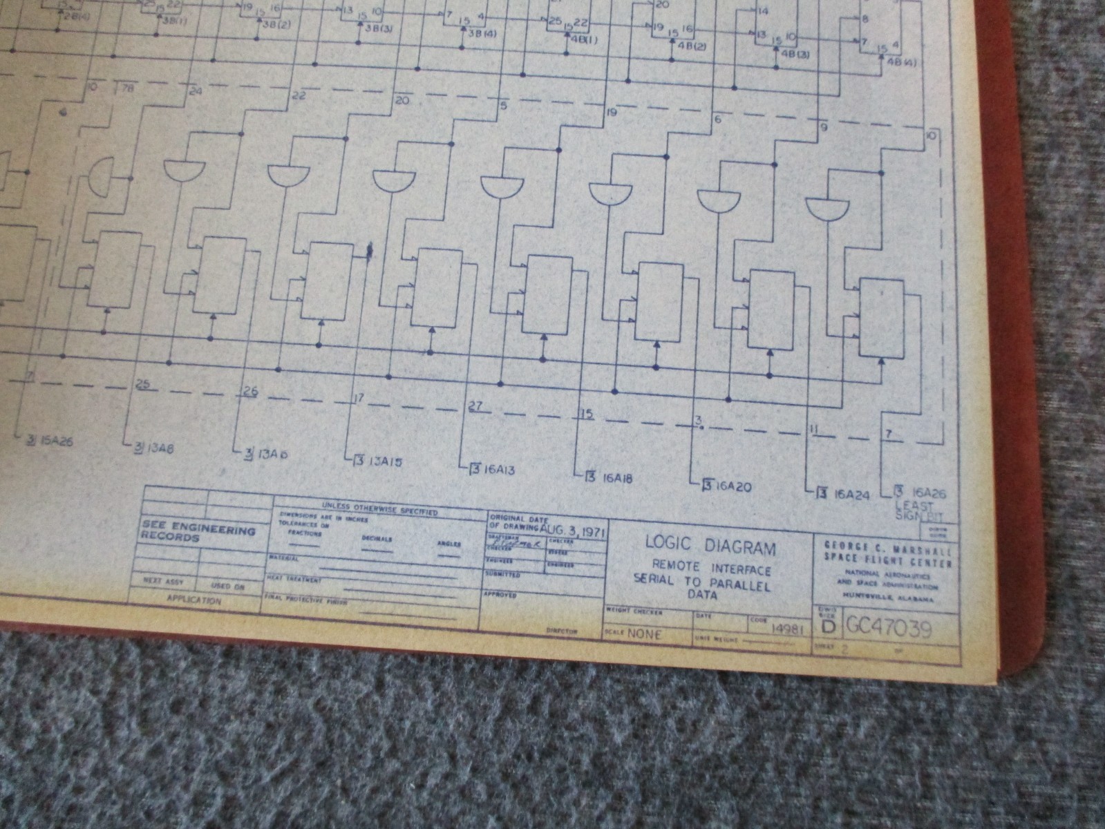 NASA MSFC SPERRY APOLLO/SKYLAB SYSTEMS CHECKOUT LAB BOOK +TECHNICAL/BLUEPRINTS)