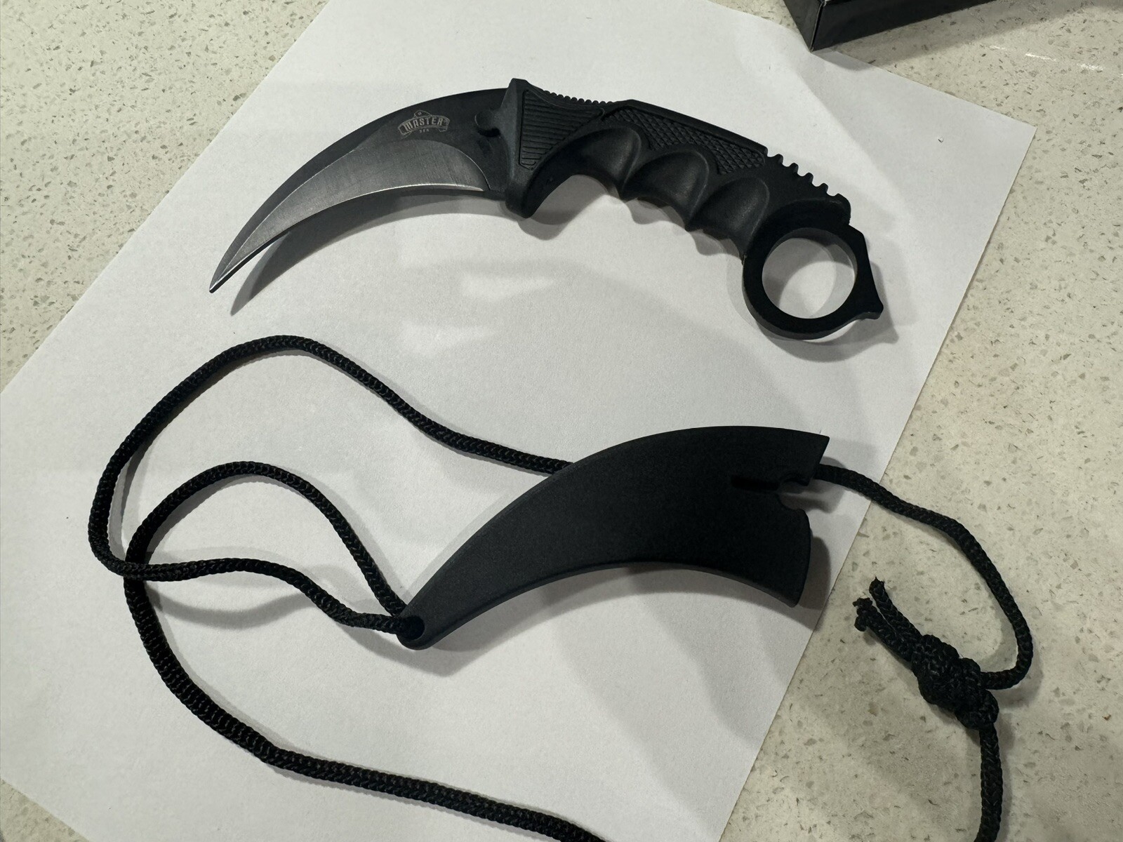 Master 7.5 tactical neck knife, model MU-1142, new and in package box