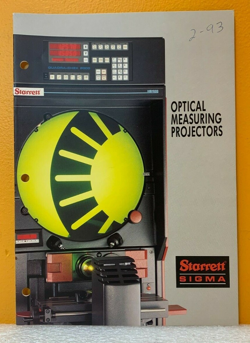 Starrett Sigma Optical Measuring Projectors Bulletin #925 (Catalog).