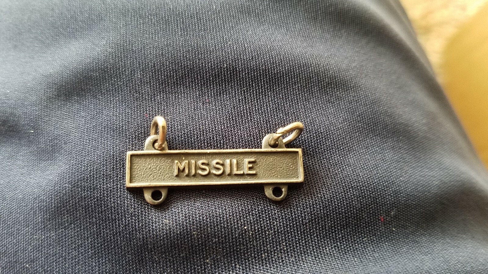 US ARMY MISSILE QUALIFICATION BAR; Black and Silver