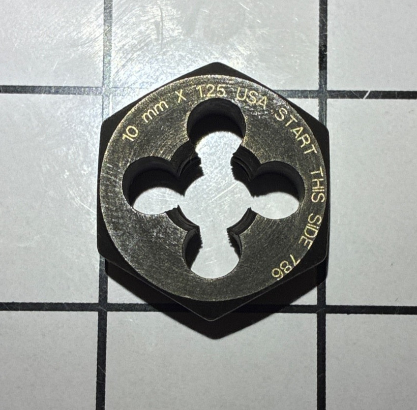 Bosch 10 Mm 1.25 X 1 In. Hex Metric Die  96331, 1609446889