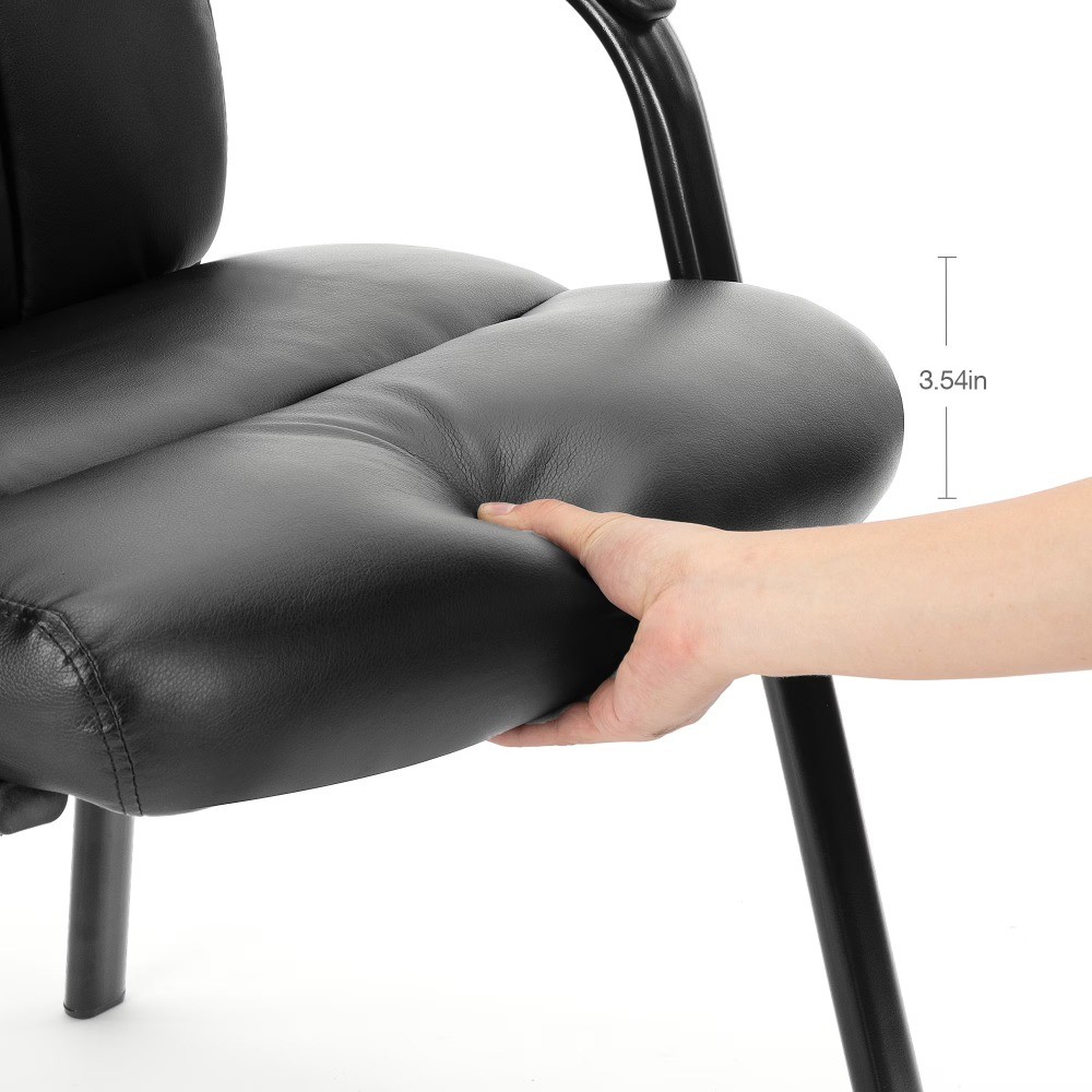Office Guest Chair, Bonded Leather Executive Side Chair