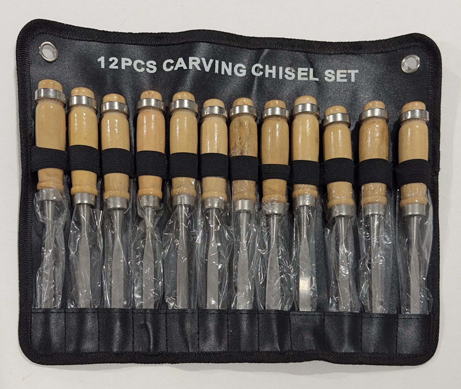 Wood Carving Hand Chisel Tool Set Professional Woodworking Gouges Steel 12 PCS