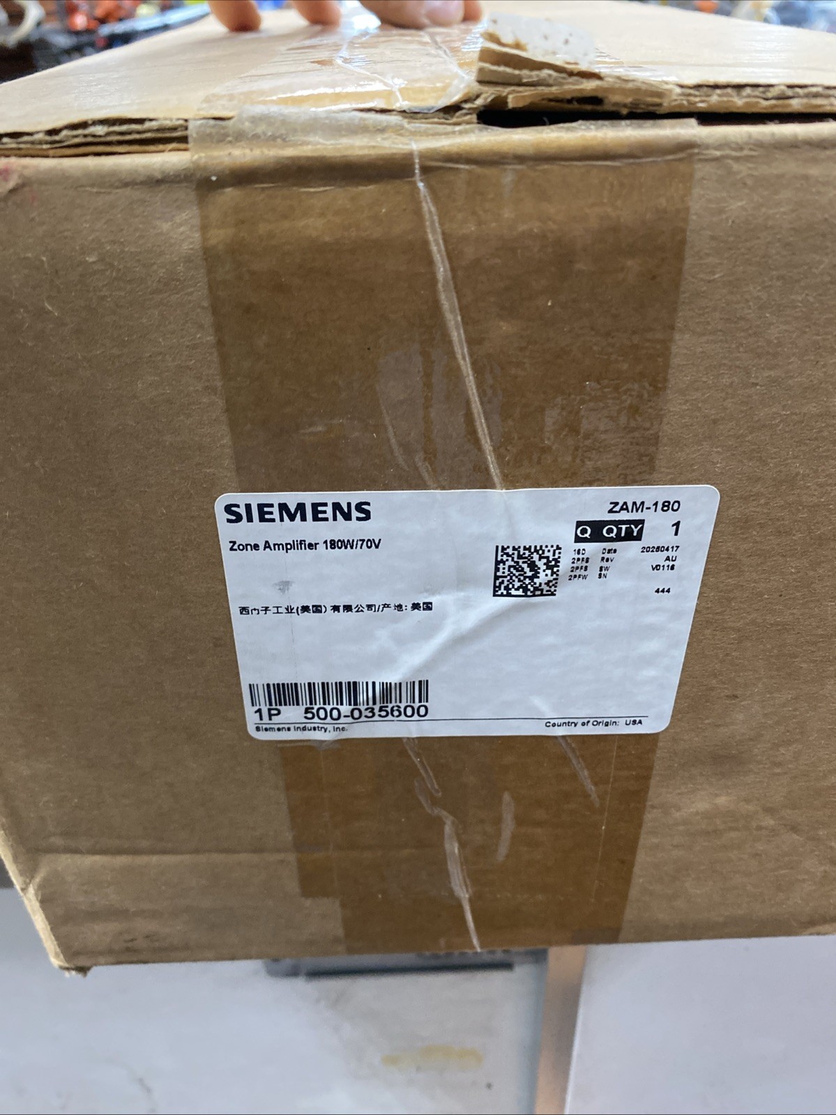 ZAM-180 Siemens Zone Amplifier Module ZAM180 Unused Surplus 500-035600