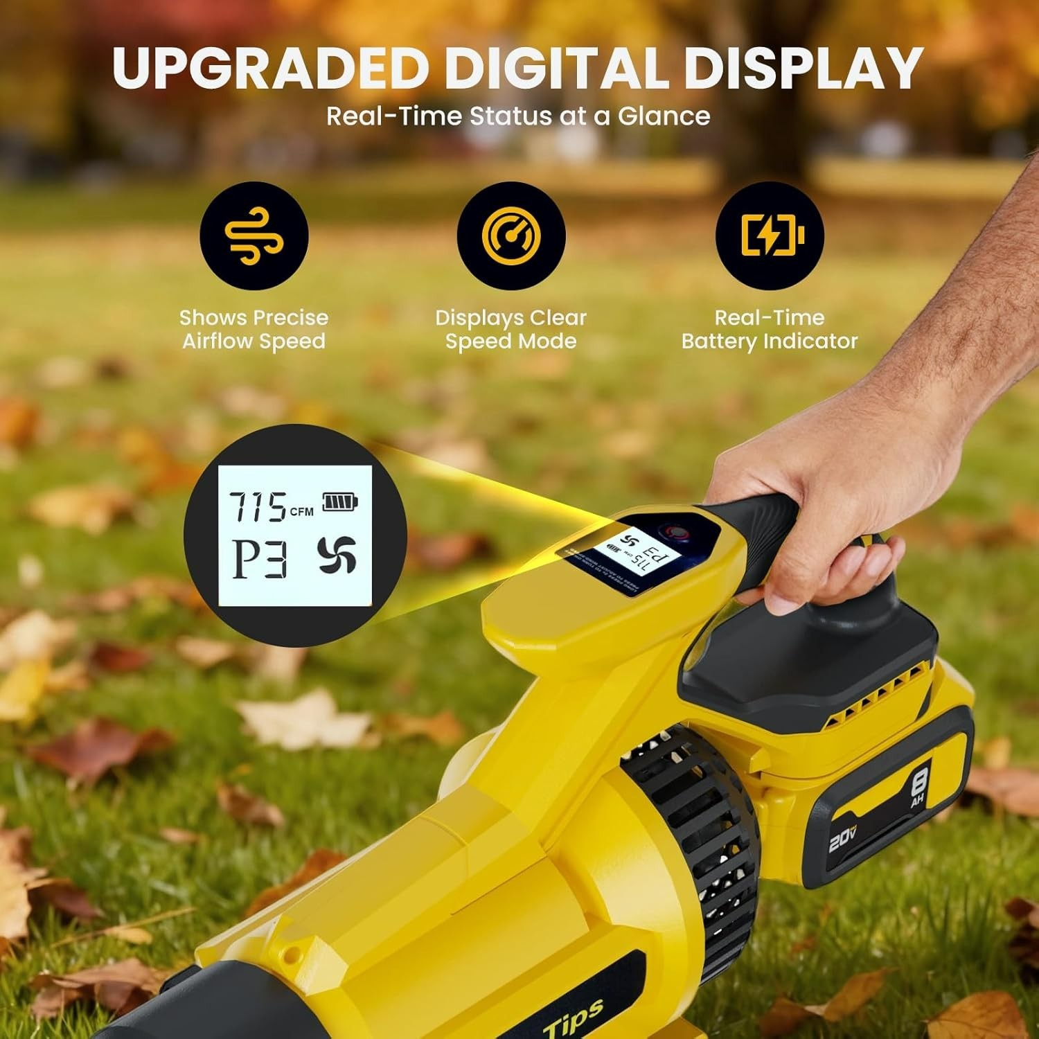 Cordless Leaf Blower for Dewalt 20V Max Battery (Tool Only) – Powerful Brushless
