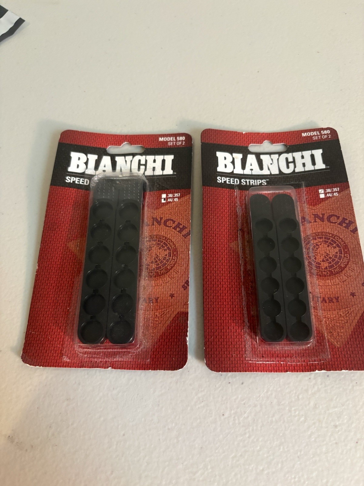Two Packages Bianchi Speed Strips Model 580 For .38/.357