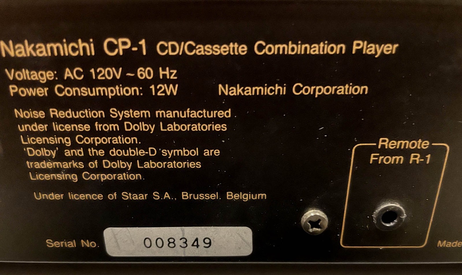 Working Nakamichi CP-1 CD and cassette player NICE
