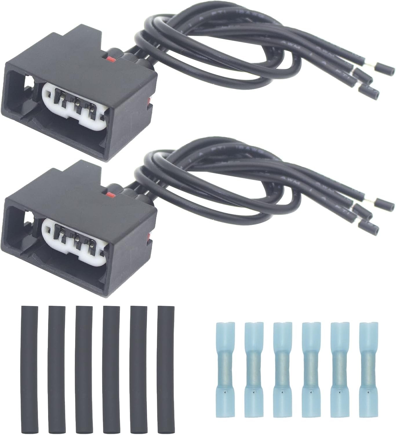 2Pcs Front Turn Signal Light Connector Plug Harness for 2007-2018 Jeep Wrangler