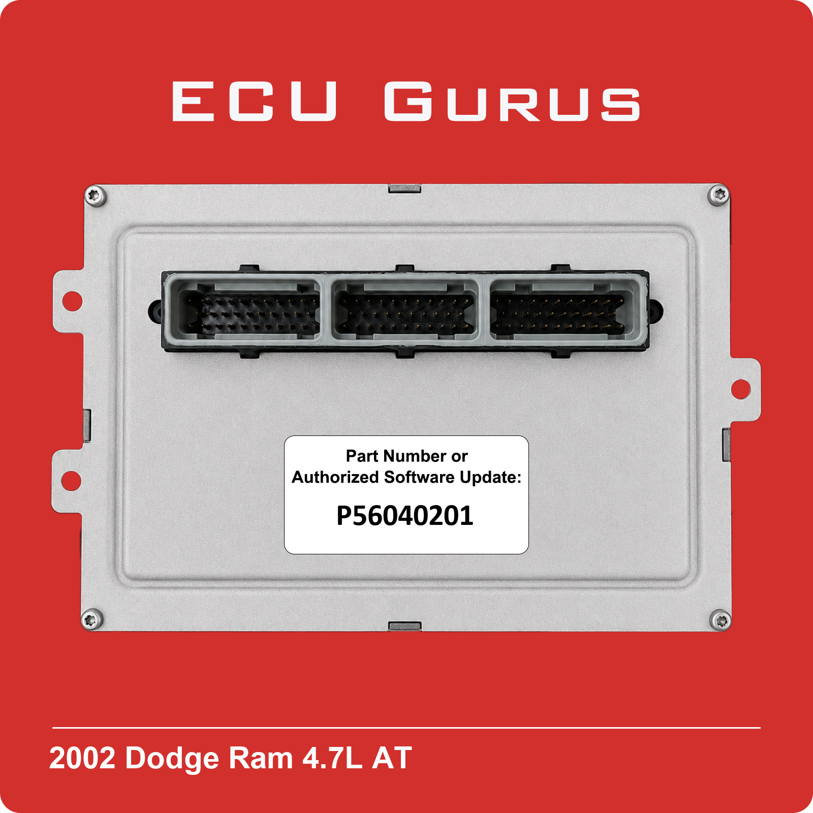 2002 Dodge Ram 4.7L AT Engine Computer P56040201 "VIN Programmed" ECM PCM ECU