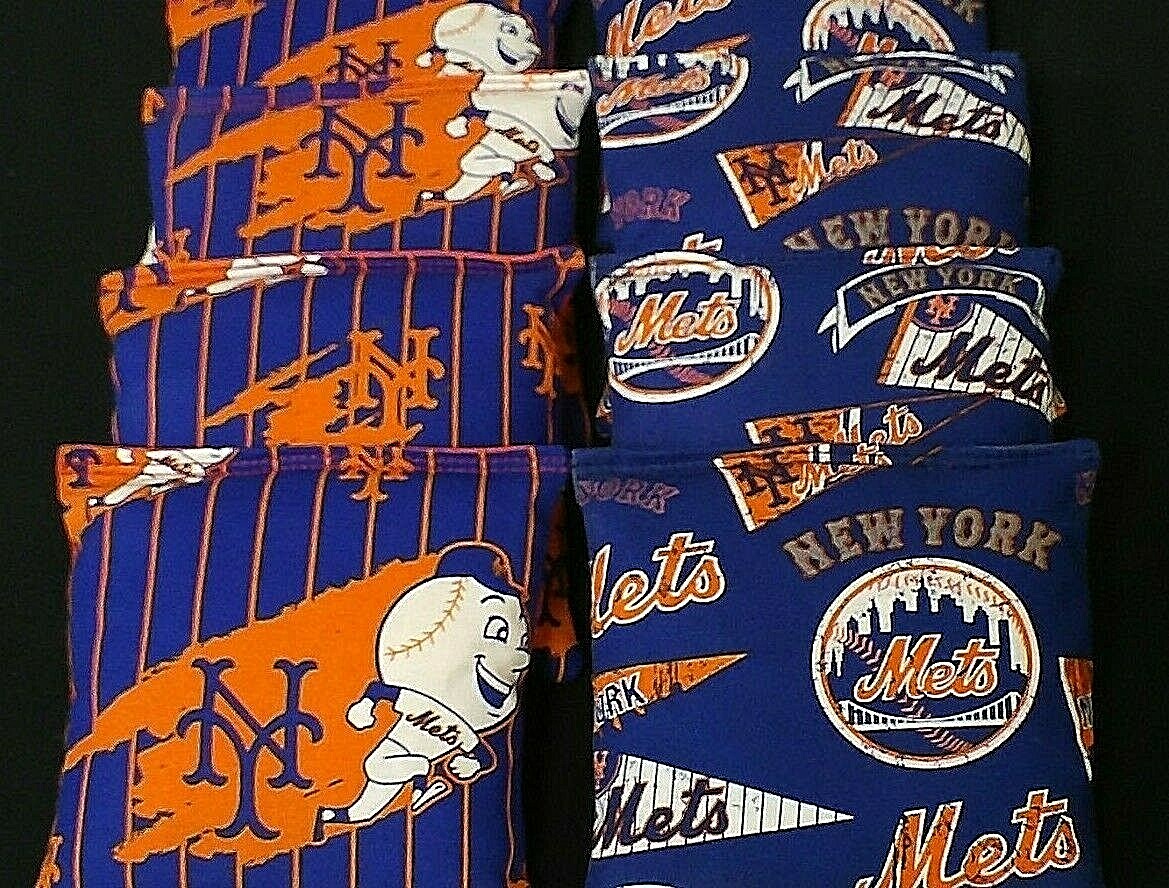 New York Mets Cornhole Bean Bags 8 ACA Regulation Corn Toss Bags MLB Baseball