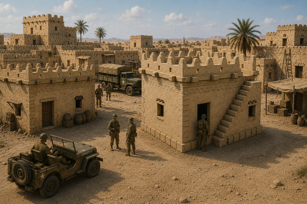 WW2 North Africa Campaign Desert House   28mm Bolt Action Wargaming Terrain