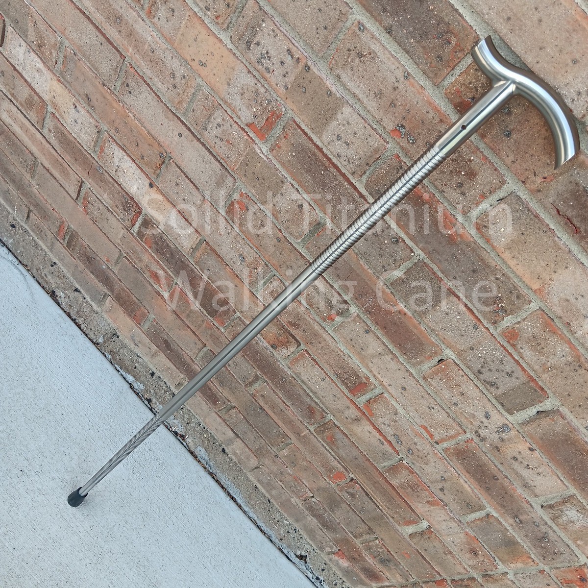 Solid Titanium Walking Cane - Derby Style T-Handle Extraordinary Custom Quality