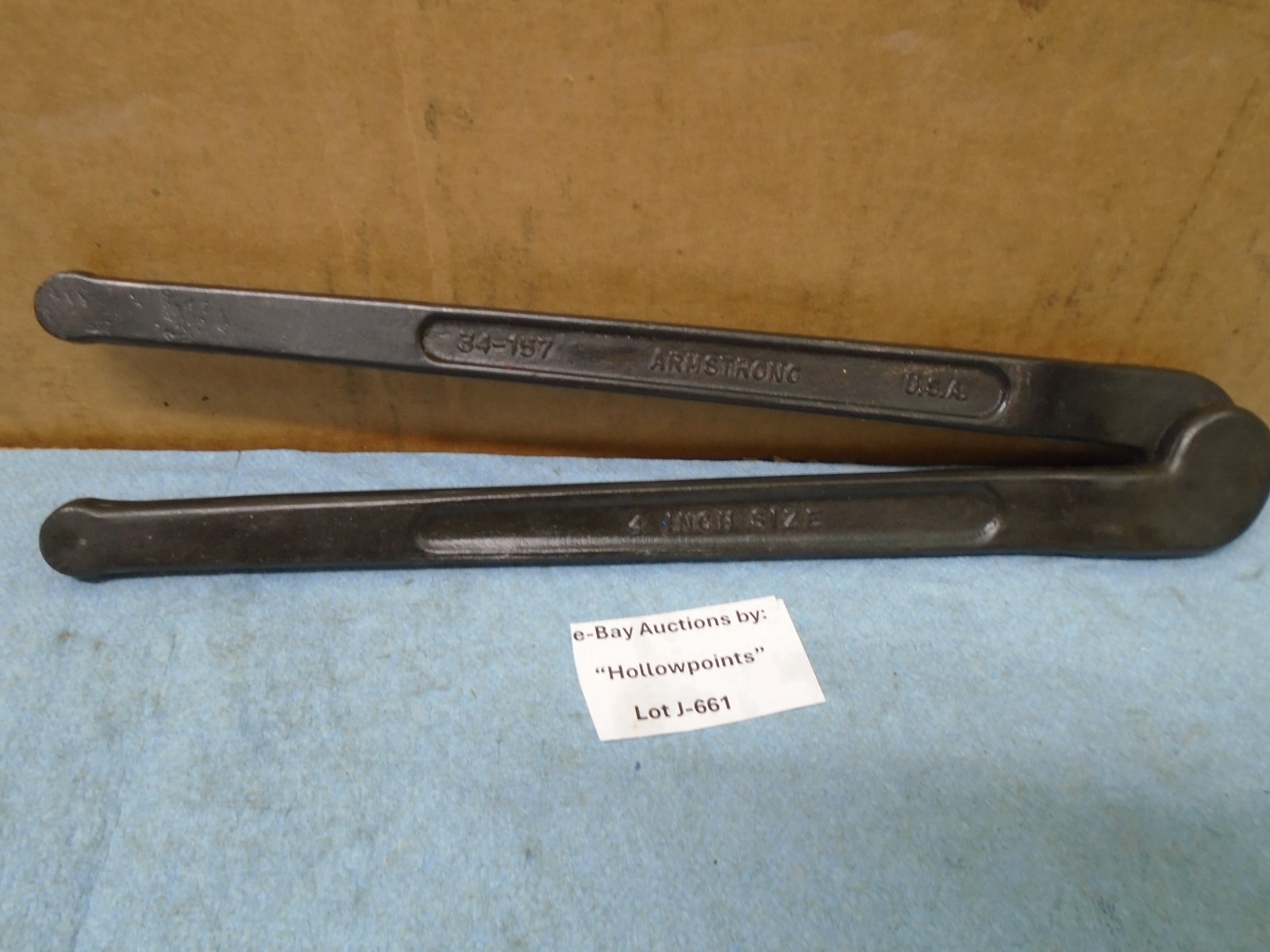 Armstrong USA No. 34-157 Pin Head Adj. Face Spanner Wrench 4" Size NOS  J661