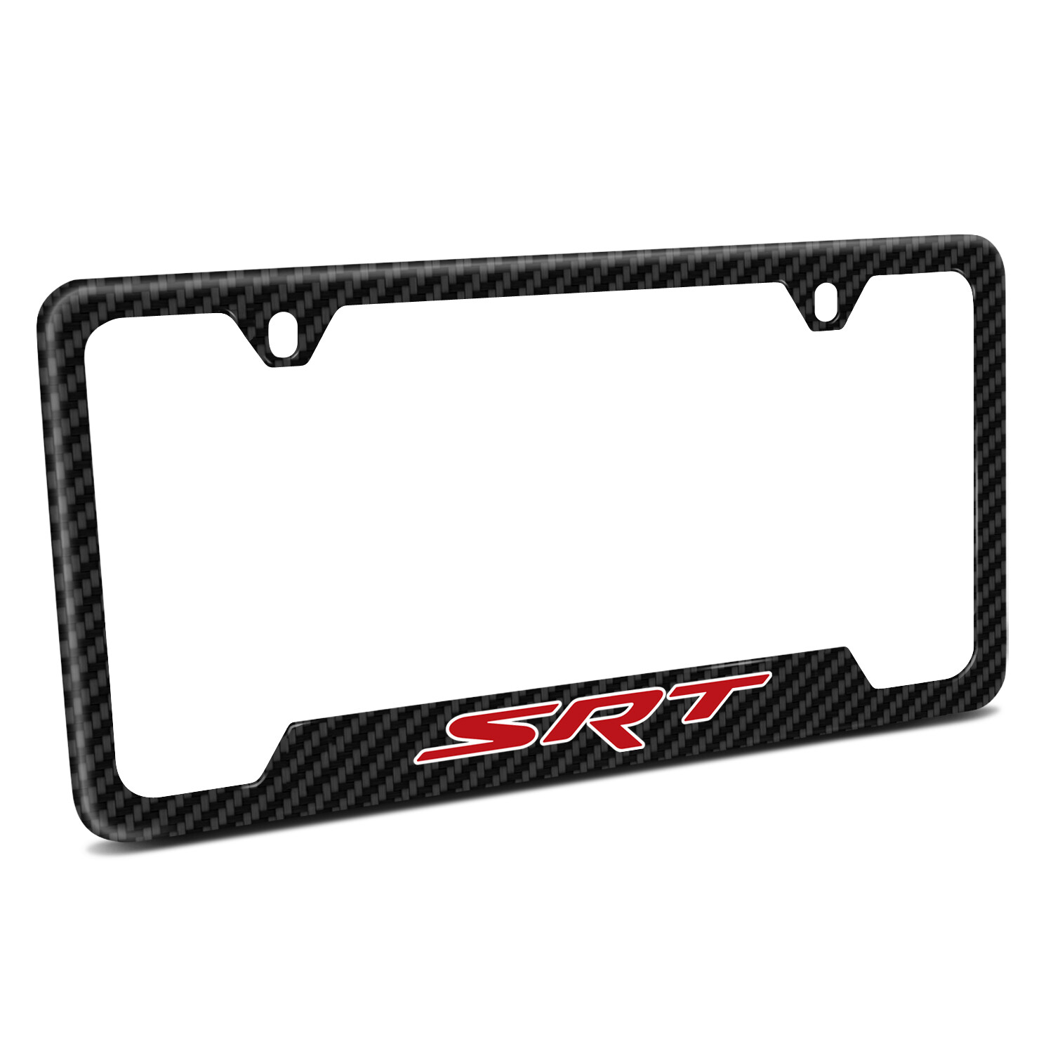 Dodge SRT Logo Carbon Fiber Texture ABS 50 States License Plate Frame